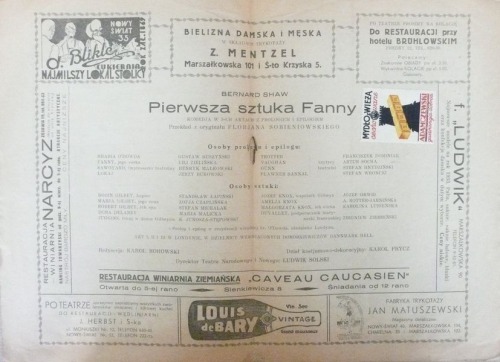 Teatr Narodowy Bernard Shaw „Pierwsza sztuka Fanny”